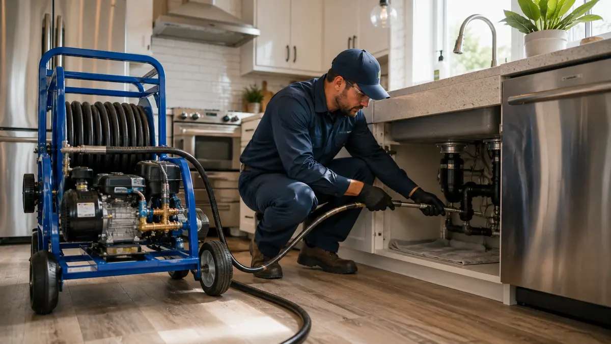 Kitchen Drain Hydro Jetting in Novato