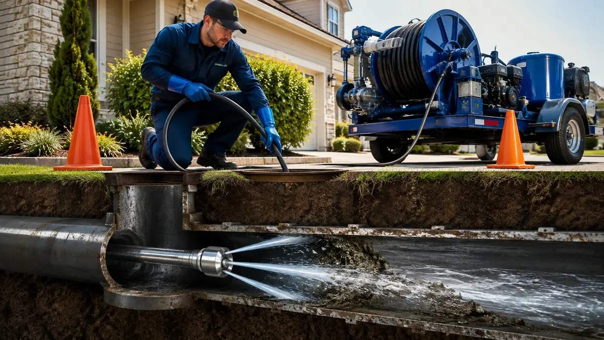 Main Sewer Line Hydro Jet Cleaning in Novato