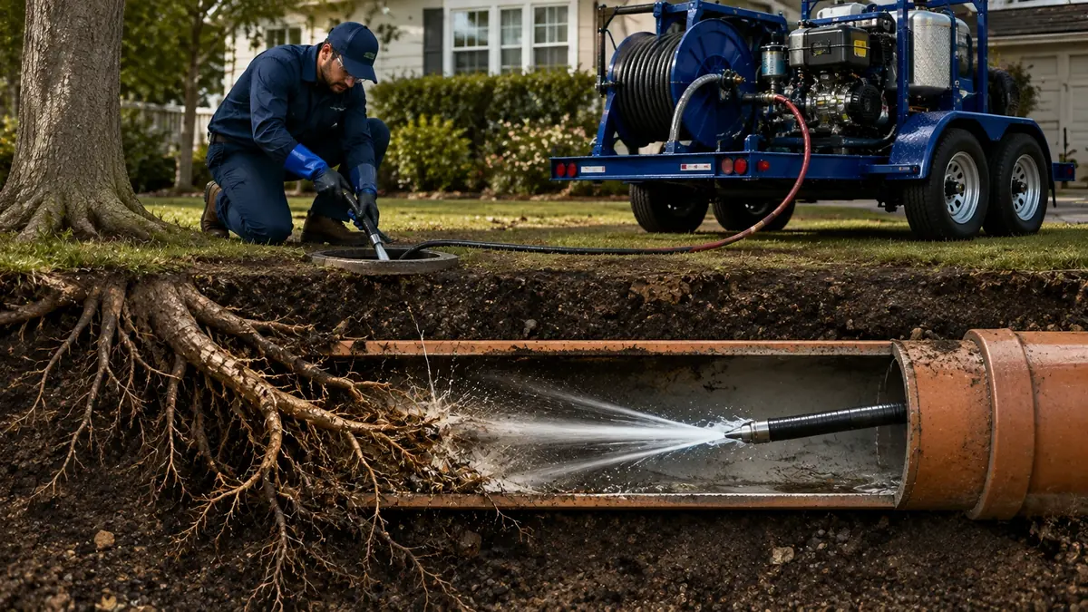 Tree Root Removal with Hydro Jetting in Novato